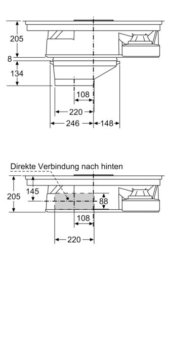 Serie 8 Kochfeld mit Dunstabzug (Induktion) 80 cm Mit Rahmen (Comfort Profil) aufliegend PXX875D34E PXX875D34E-8