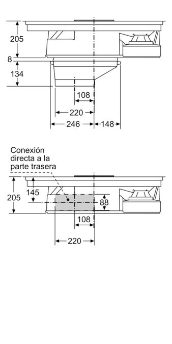 Serie | 6 Placa de inducción con extractor integrado 80 cm PVS851F21E PVS851F21E-5