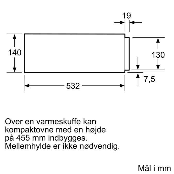 iQ700 Vakuumskuffe til indbygning 60 x 14 cm Sort BV830ENB1 BV830ENB1-8