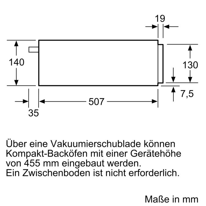 Serie 8 Vakuumierschublade 60 x 14 cm Schwarz BVE9101B1 BVE9101B1-6