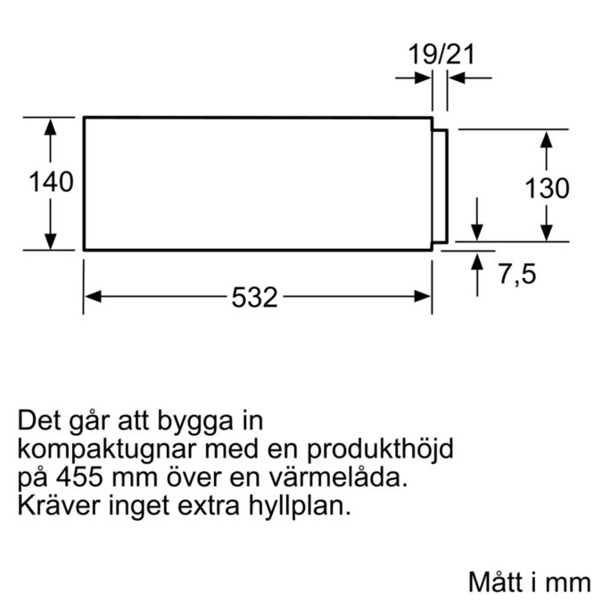 N 70 Vakuumlåda för inbyggnad 60 x 14 cm Grafitgrå N17XH10G0 N17XH10G0-5