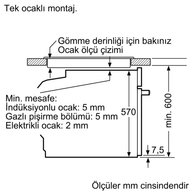 Serie 6 Buhar Destekli Ankastre Fırın 60 x 60 cm Inox HRA518BS1 HRA518BS1-7