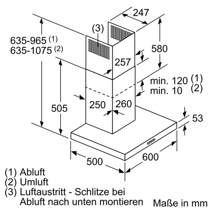 Serie 2 Wandesse 60 cm Edelstahl DWB66BC50 DWB66BC50-8