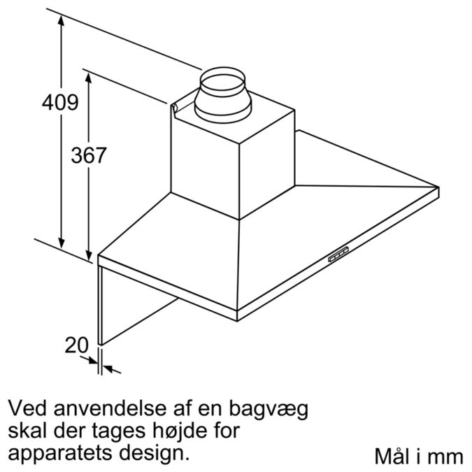 iQ300 Væghængt emhætte 90 cm Rustfrit stål LC97QFM50 LC97QFM50-7