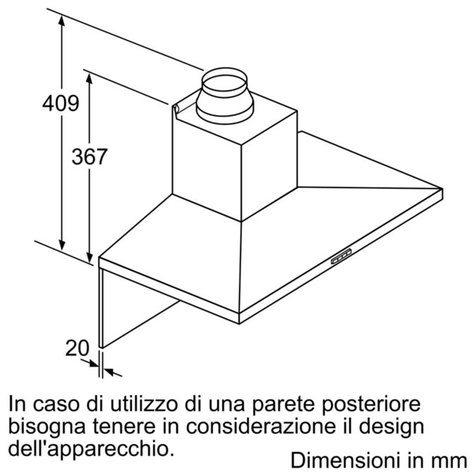 Serie 4 Cappa aspirante a muro 60 cm Accaio inox DWQ66DM50 DWQ66DM50-6