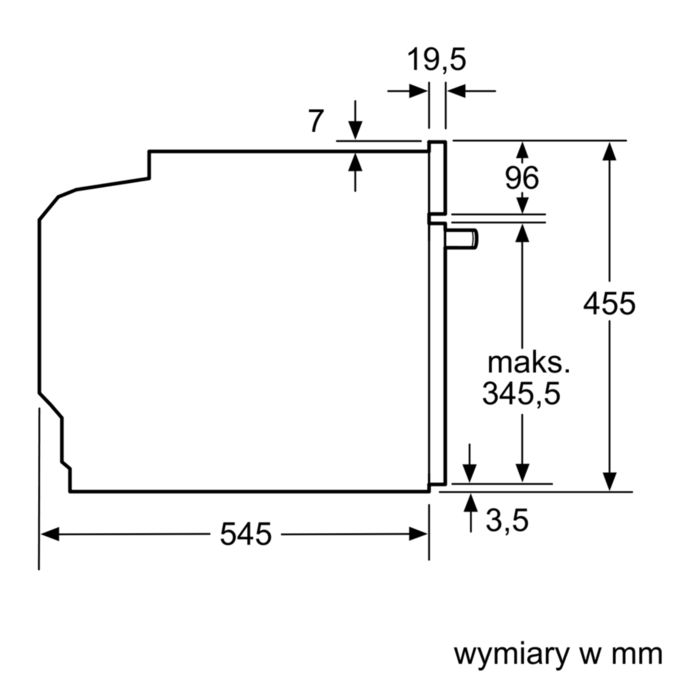 Serie | 6 Kompaktowa kuchenka mikrofalowa do zabudowy z funkcją pary 60 x 45 cm Czarny COA565GB0 COA565GB0-6