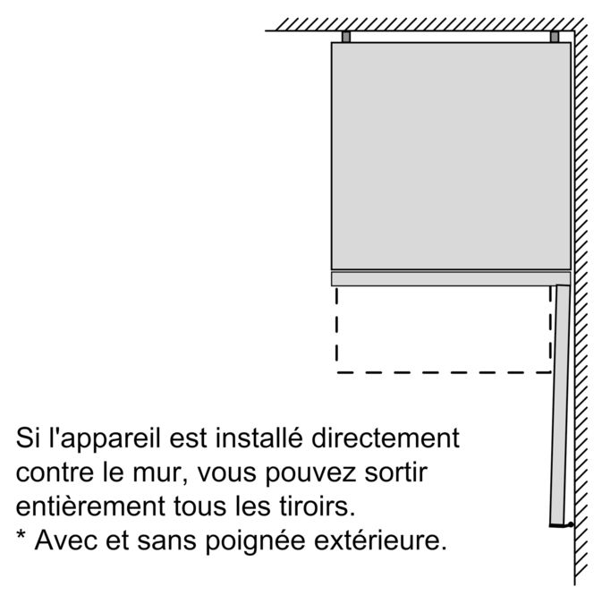 Série 4 Réfrigérateur VarioStyle sans façade installée 203 x 60 cm KGN39IJ3A KGN39IJ3A-24