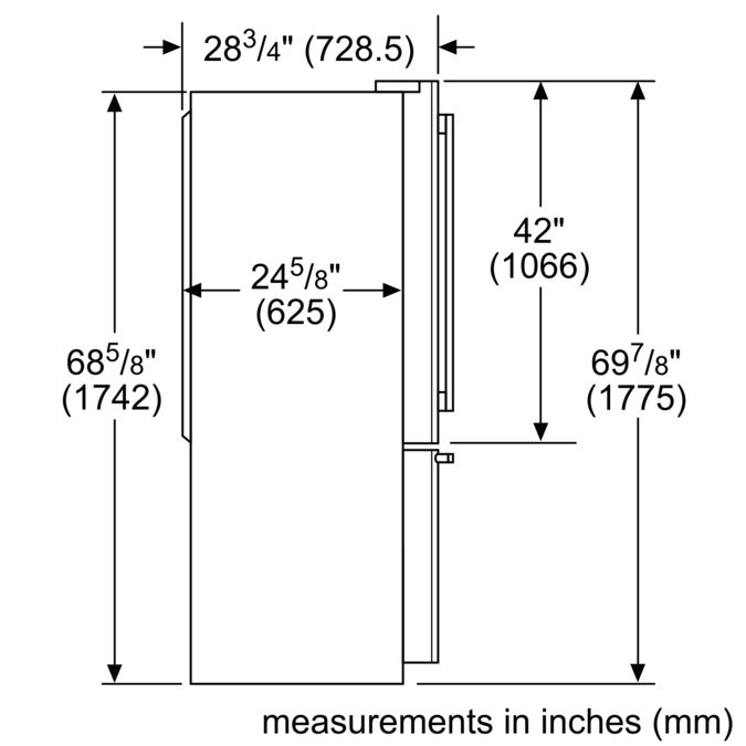 800 Series French Door Bottom Mount Refrigerator 36'' Black B21CT80SNB B21CT80SNB-13