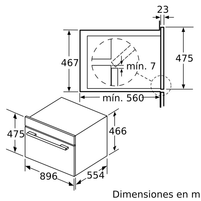 Serie 6 Horno 90 x 48 cm Acero inoxidable VBC5580S0 VBC5580S0-5