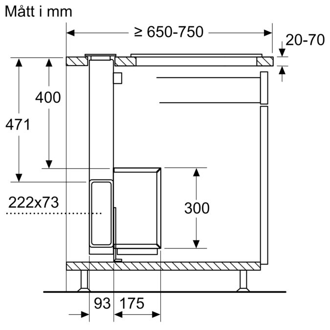 BOSCH DDD97BM69 Bänkventilation