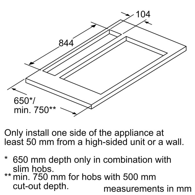 DDD97BM60B Downdraft hood BOSCH VN