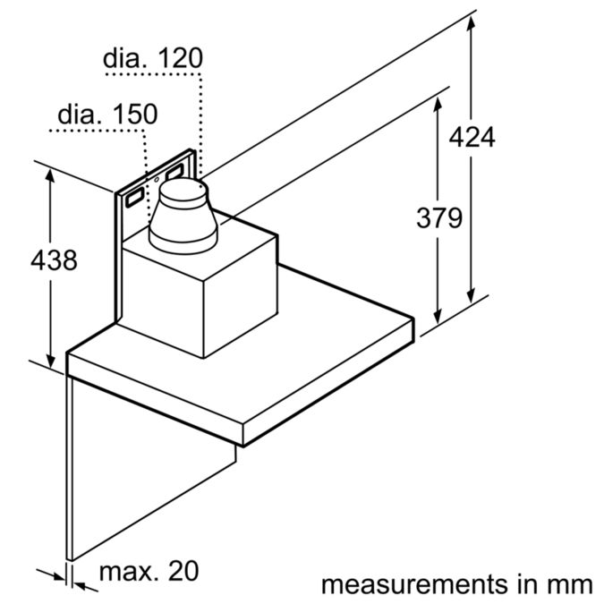 Series 6 wall-mounted cooker hood 90 cm Stainless Steel DWB98JR50I DWB98JR50I-7