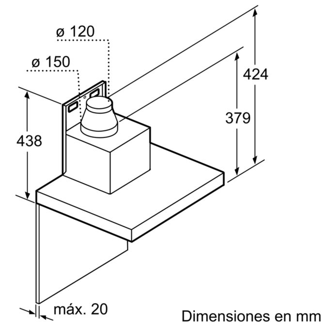 Serie 6 wall-mounted cooker hood 90 cm Acero inoxidable DWB98JQ50 DWB98JQ50-9