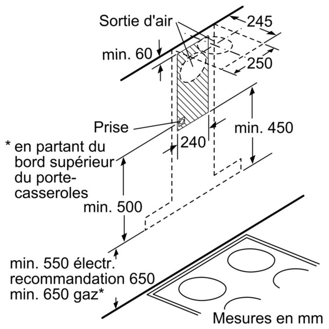 Série 6 Hotte murale 60 cm Acier inoxydable DWB67CM50 DWB67CM50-8