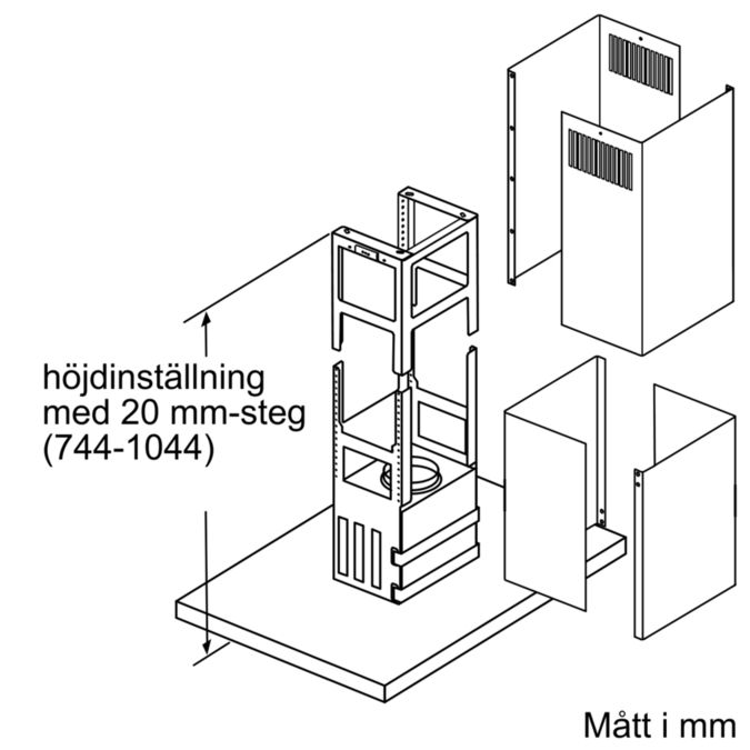 iQ700 Frihängande köksfläkt 90 cm Rostfritt stål LF91BUV55 LF91BUV55-9