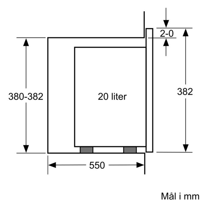 Serie 4 Mikrobølgeovn til innbygging Rustrfritt stål BEL520MS0 BEL520MS0-7