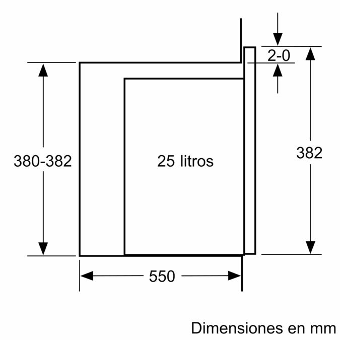 Serie 6 Microondas integrable 59 x 38 cm Acero inoxidable BEL554MS0 BEL554MS0-7