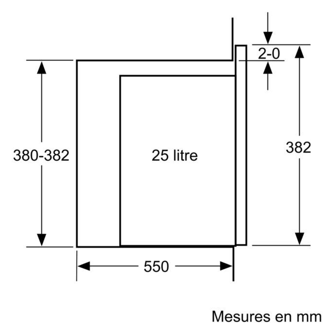 Série 4 Micro-ondes intégrable 59 x 38 cm Noir BFL550MB0 BFL550MB0-7