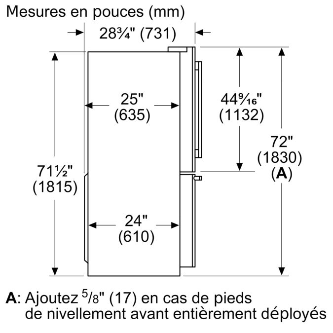 Série 800 Réfrigérateur à portes françaises congélateur en bas 36'' Acier inoxydable facile à nettoyer B36CT81SNS B36CT81SNS-15