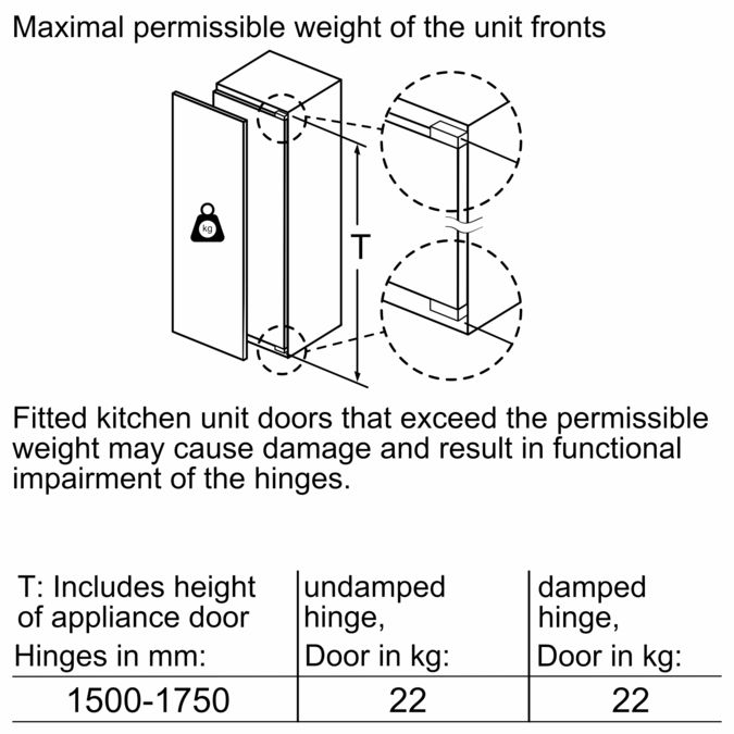 Series 6 built-in fridge 177.5 x 56 cm soft close flat hinge KIR81AD30A KIR81AD30A-11