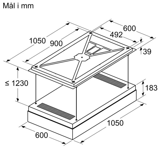 iQ700 Loftemfang 105 cm Hvid LR18HLT25 LR18HLT25-11