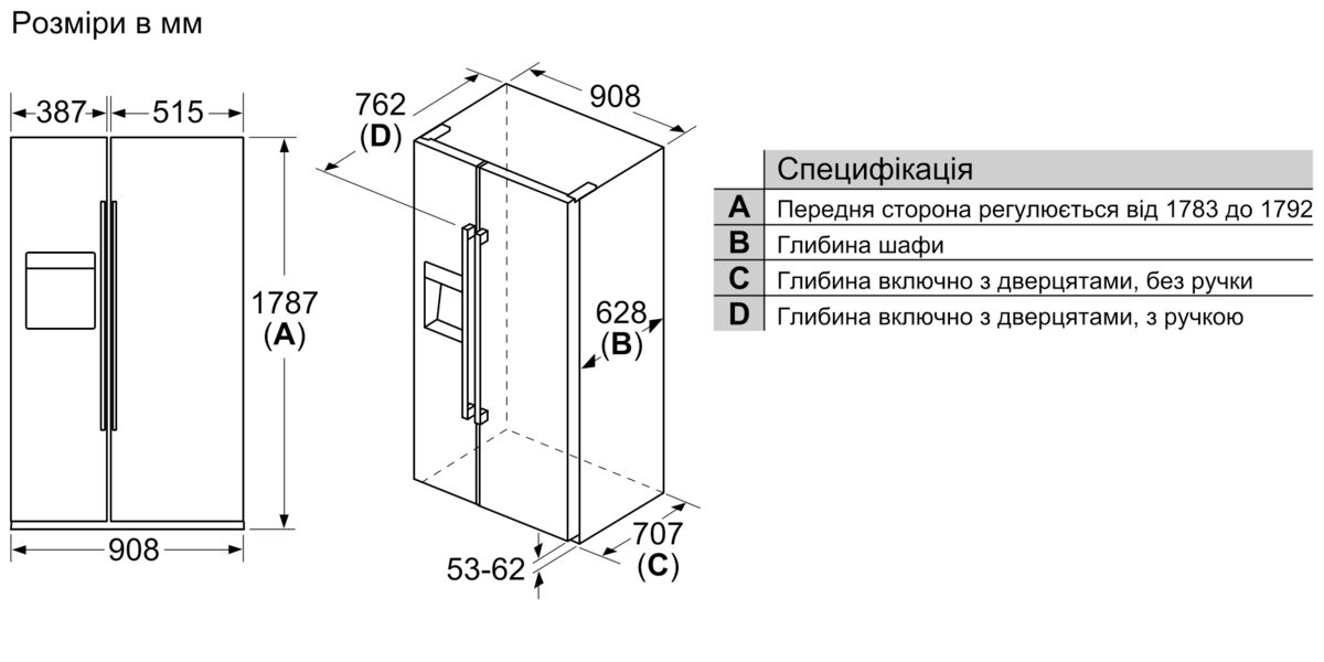 Серія 4 Холодильник Side by Side 178.7 x 90.8 cm Нерж. сталь з покр. проти відбитк. KAI93VI304 KAI93VI304-9