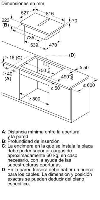 Serie 8 Placa de inducción con extractor integrado 80 cm con perfiles  PXX875D67E PXX875D67E-16
