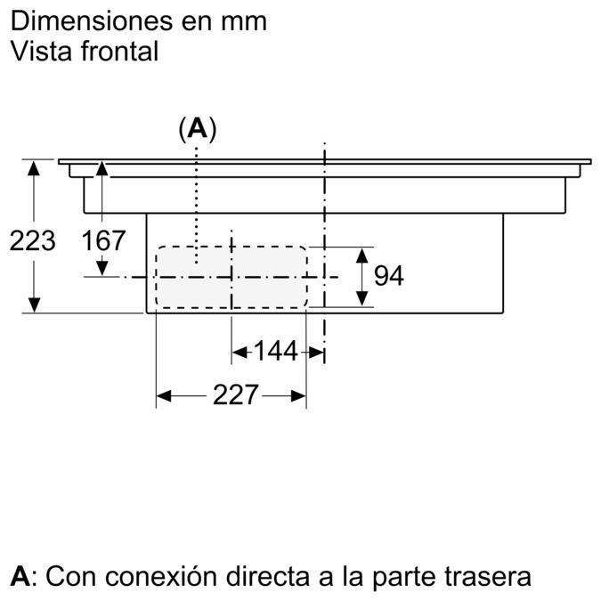 Serie 4 Placa de inducción con extractor integrado 80 cm sin perfiles PVS811B16E PVS811B16E-14