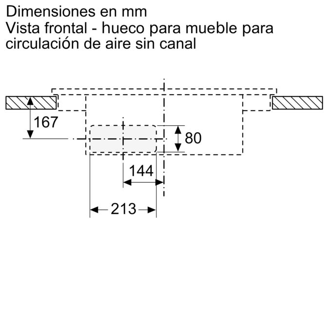 Serie 4 Placa de inducción con extractor integrado 80 cm sin perfiles PVS811B16E PVS811B16E-21