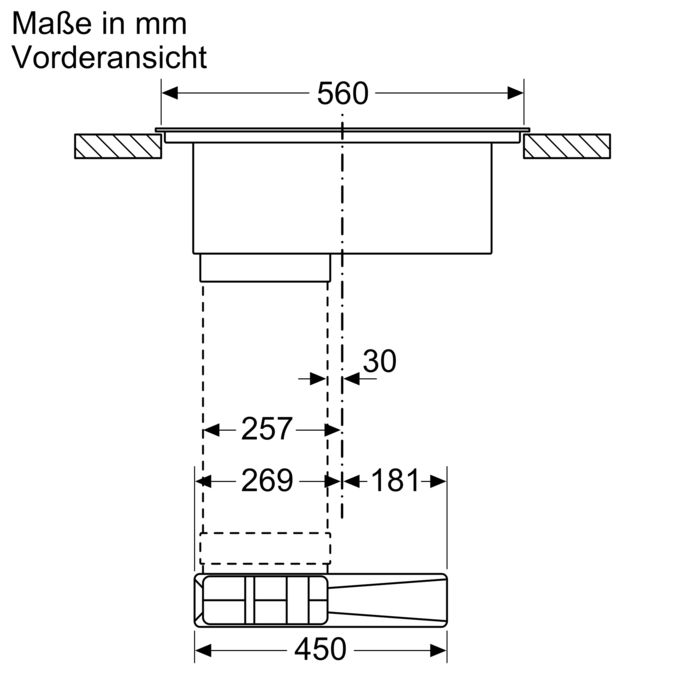 Serie 6 Kochfeld mit Dunstabzug (Induktion) 70 cm Mit Rahmen aufliegend PVQ795F25E PVQ795F25E-16