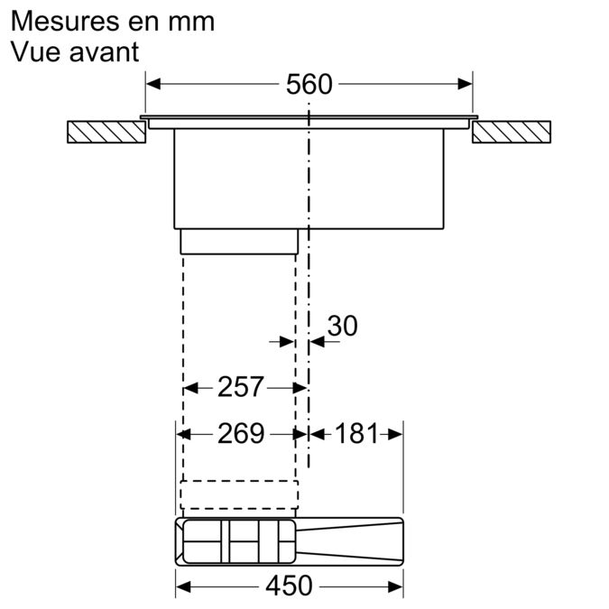 Série 4 Table induction aspirante 60 cm sans cadre PIE611B15E PIE611B15E-16