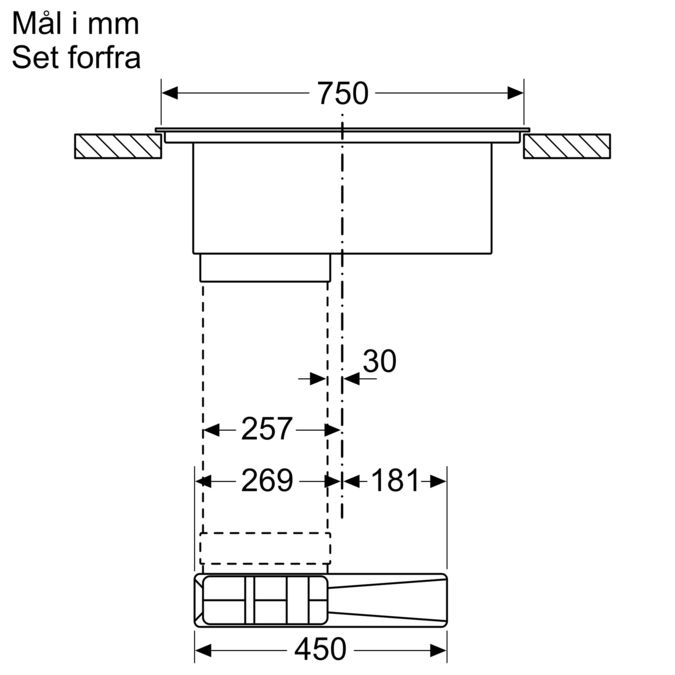 Serie 4 Induktionskogeplade med indbygget emfang 80 cm overflademontering uden ramme PIE811B15E PIE811B15E-15