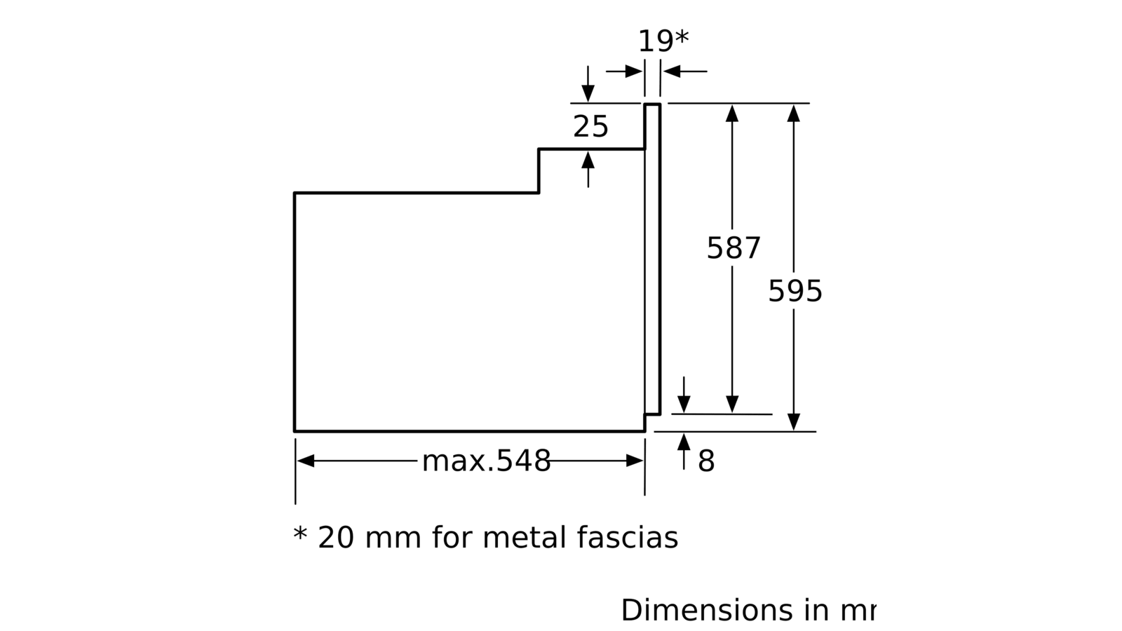 BOSCH - HBN331E2J - 60cm Built-in single oven