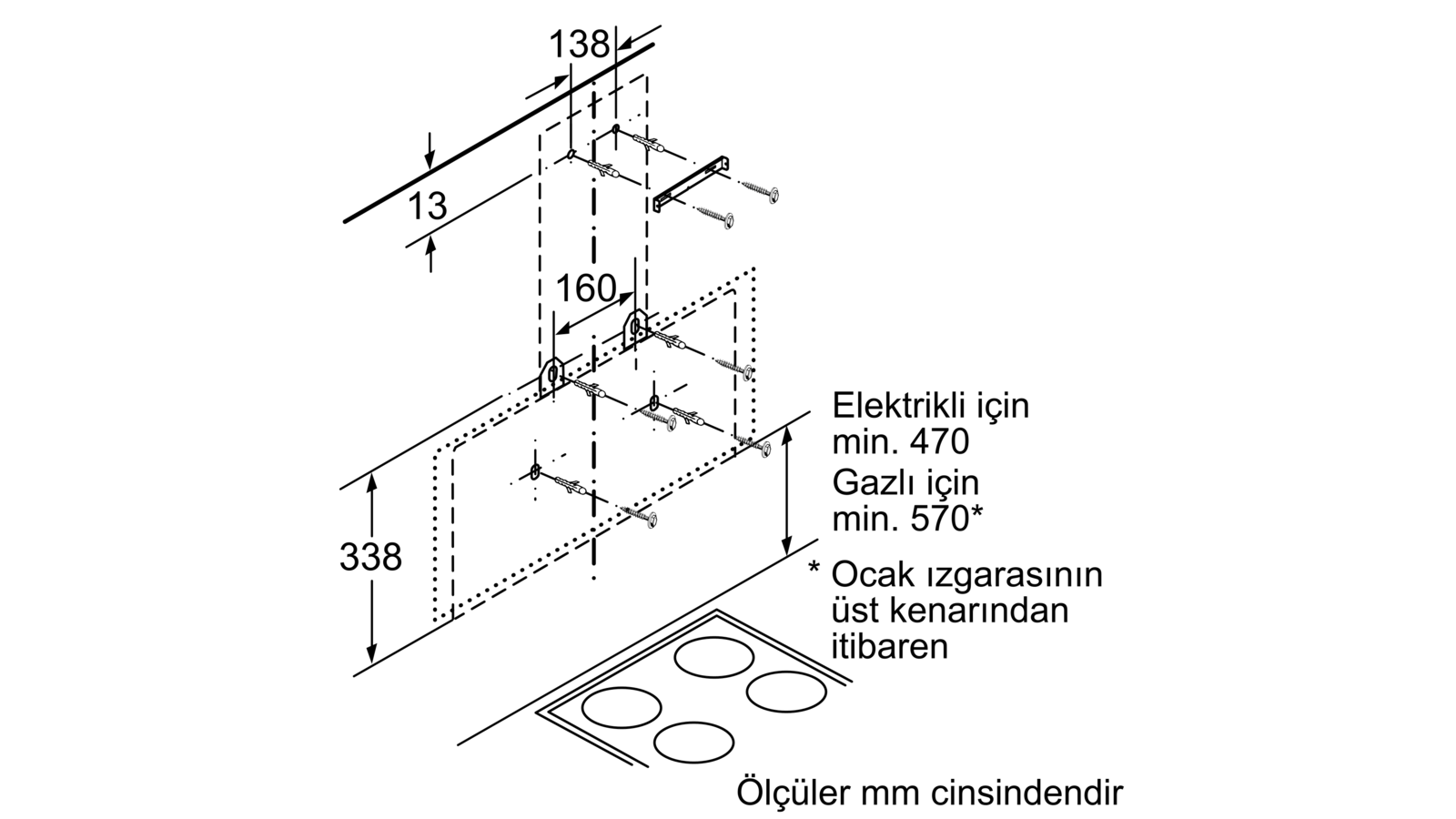 Bosch Dwk095g60t Duvar Tipi Davlumbaz