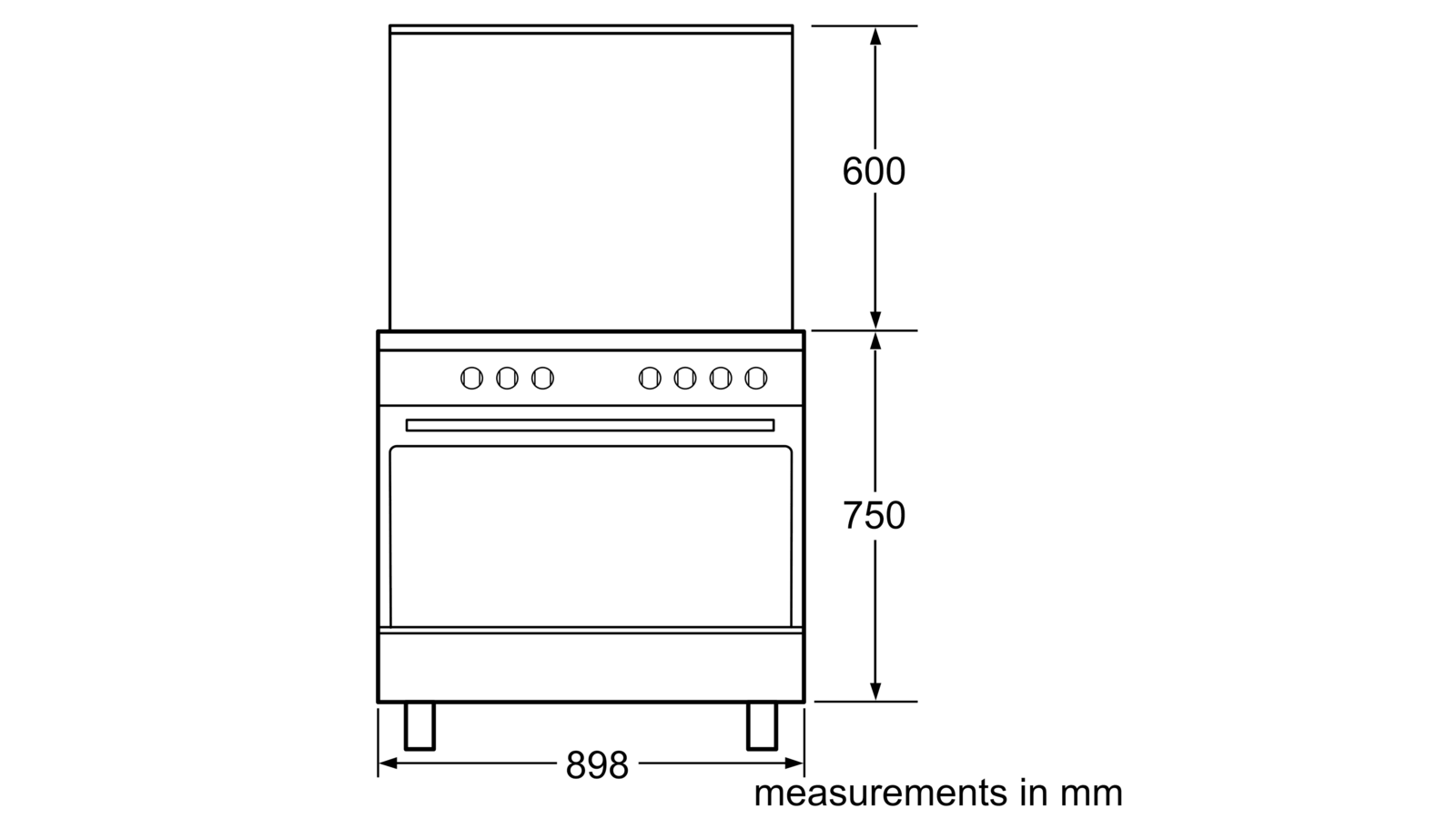 Bosch Hsb738257m Dual Fuel Range Cooker