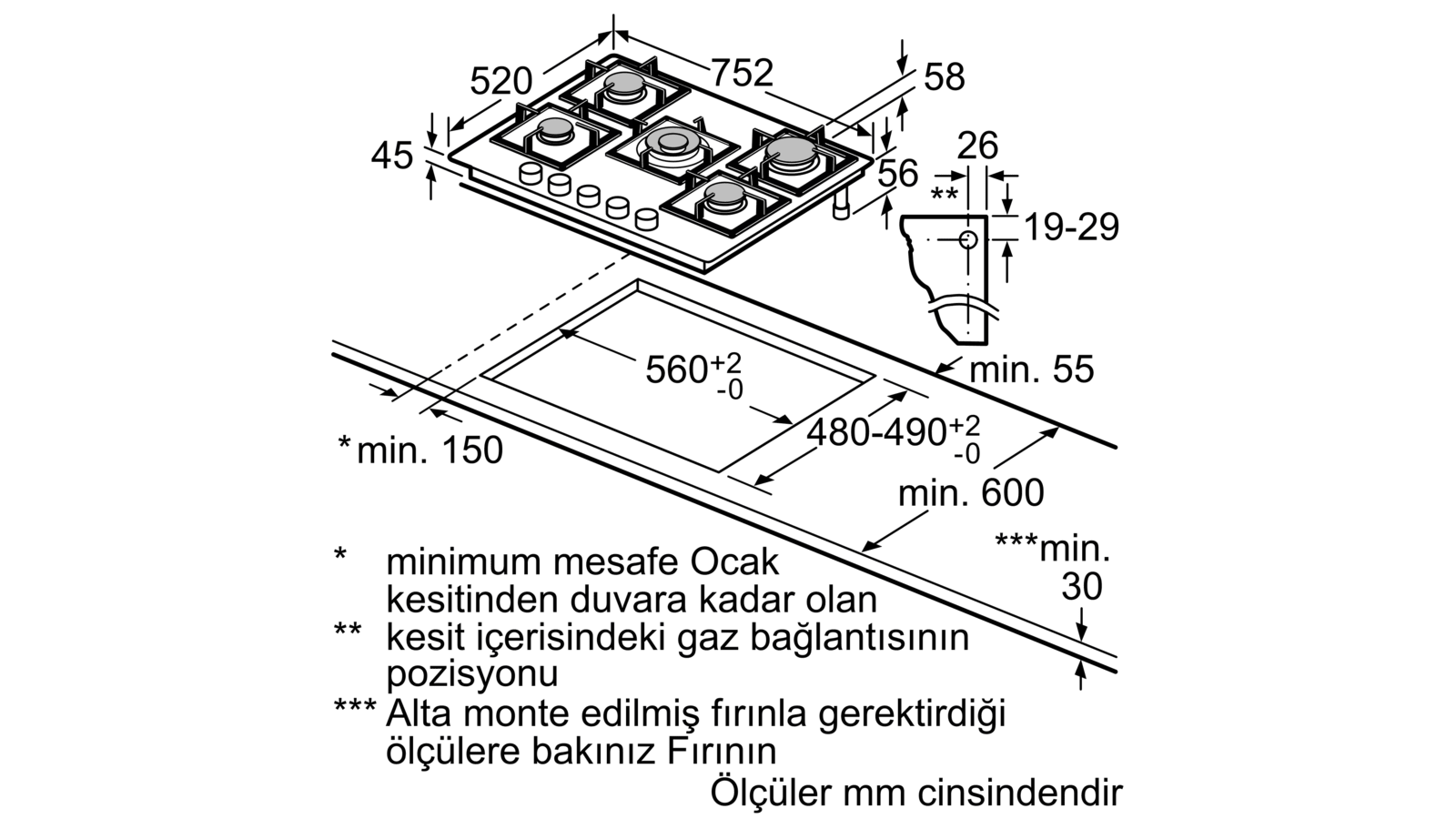 Bosch Ppq7a6b20 Gazli Ocak