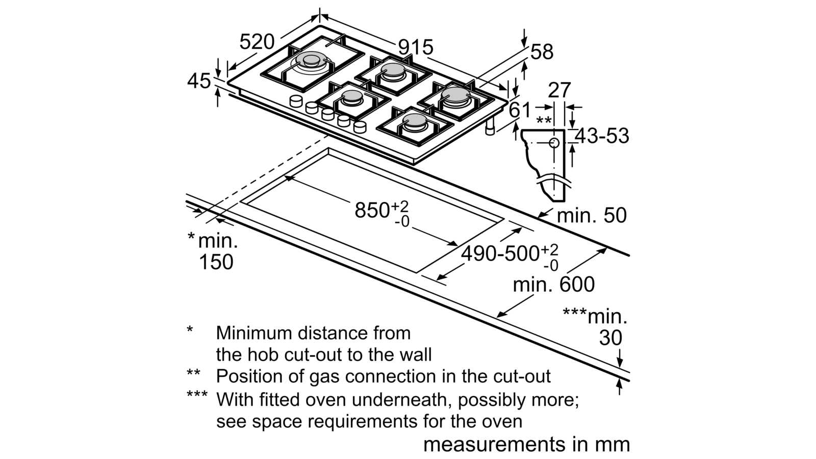Bosch Pps9a6b90m Gas Hob