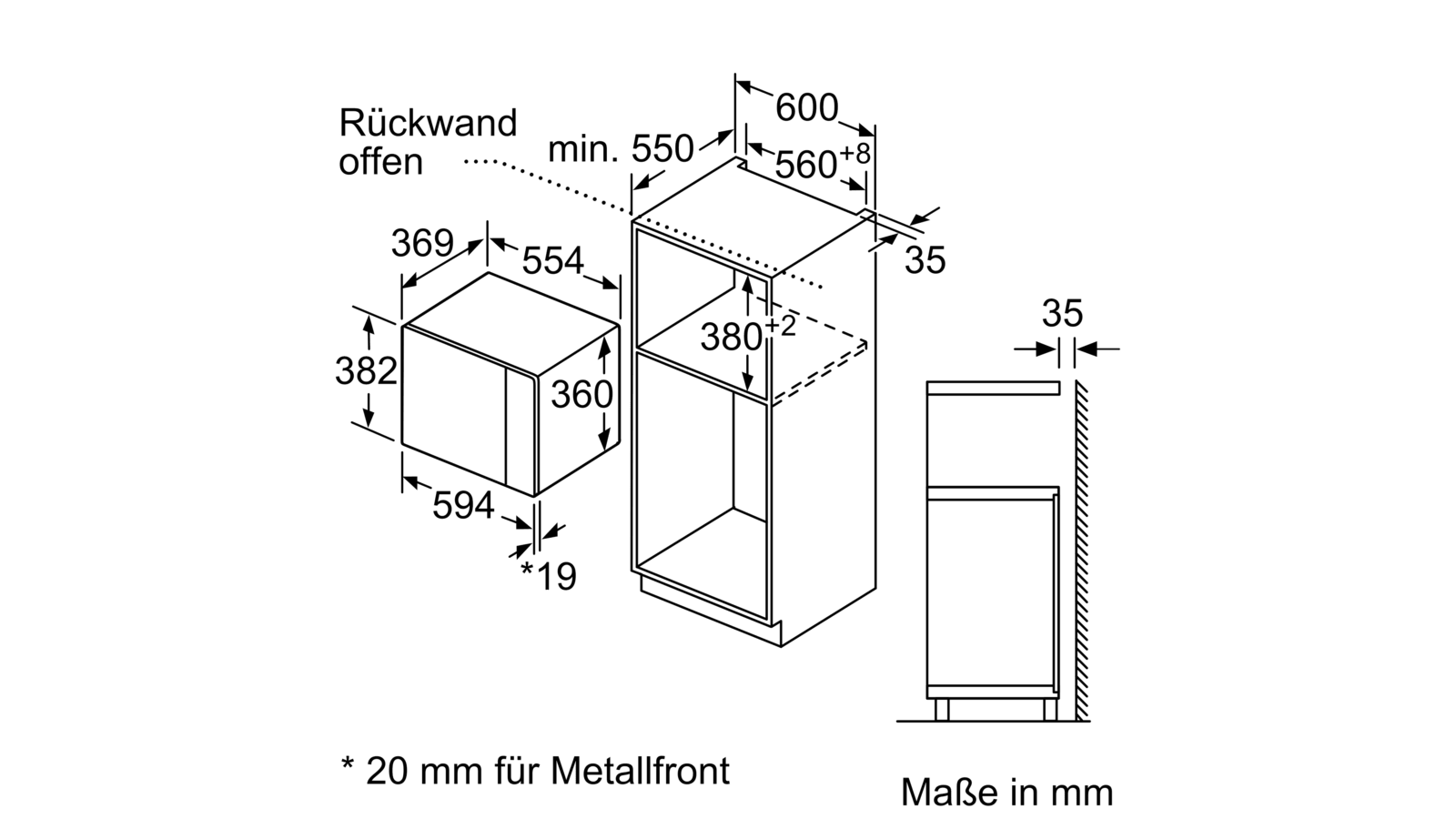 BOSCH - BEL554MS0 - Einbau-Mikrowelle