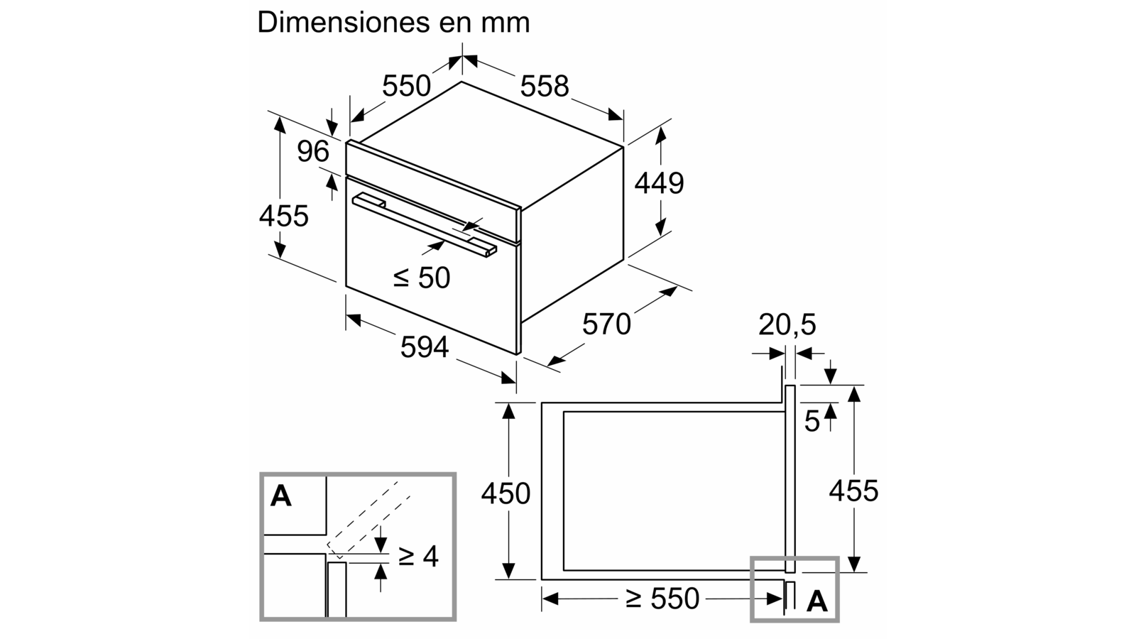 BOSCH - CMA583MS0 - Horno compacto con microondas