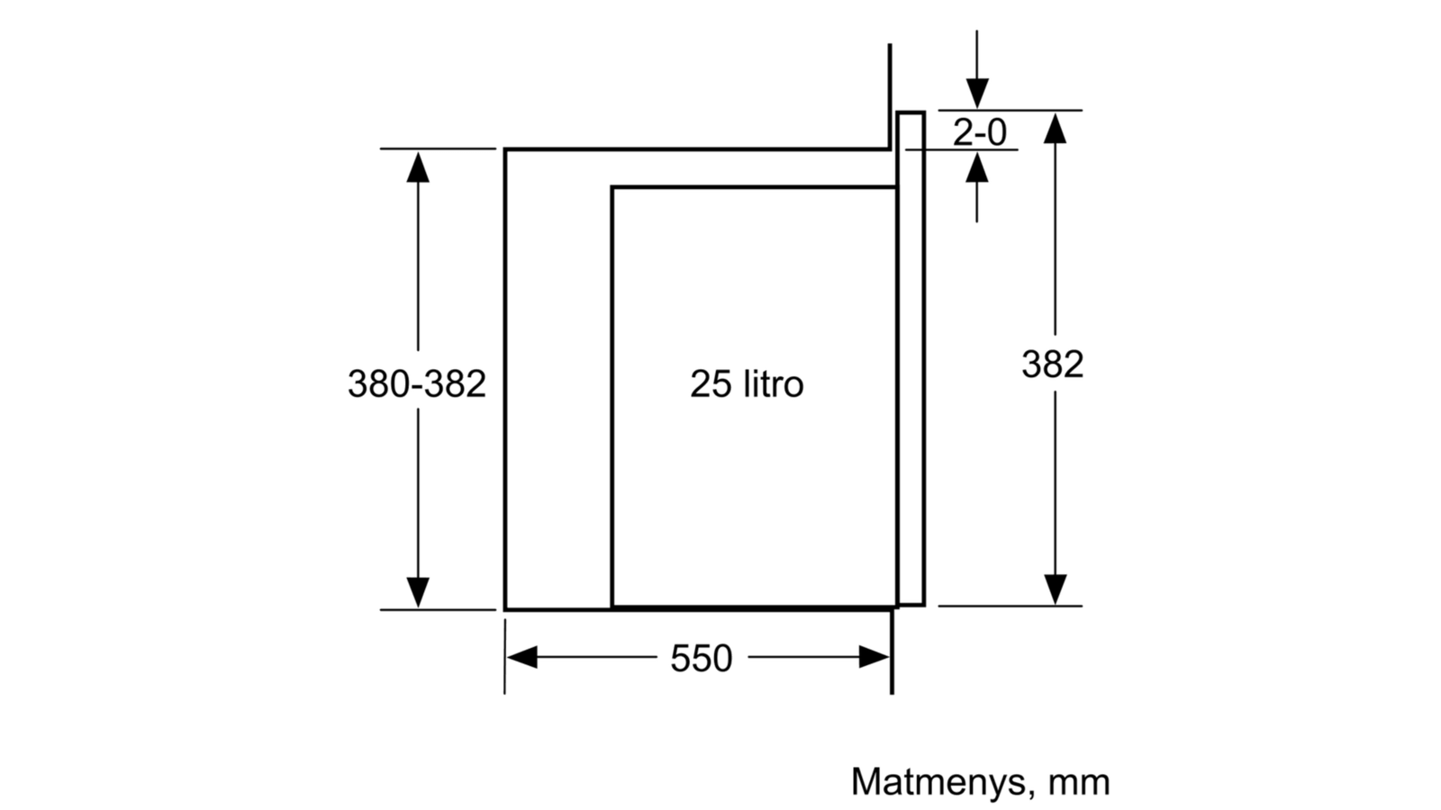 BOSCH - BEL554MS0 - Įmontuojamoji mikrobangų krosnelė