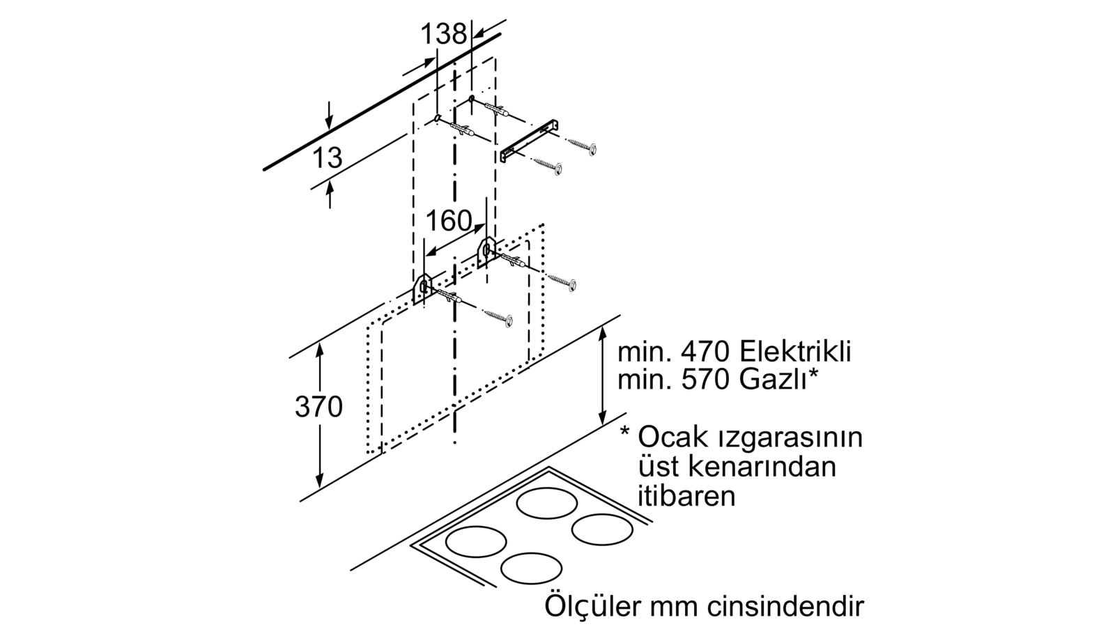 Bosch Dwk66aj60t Duvar Tipi Davlumbaz