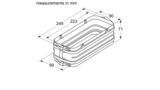 Flat duct 249 mm connector sleeve female HEZ9VDSS1 HEZ9VDSS1-2