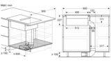 N 90 Induktionshäll med inbyggd fläkt 80 cm planmontering T58PL6EX2 T58PL6EX2-13