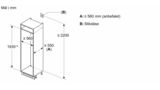 iQ100 Integrerbart køle-/fryseskab 193.5 x 54.1 cm glidende hængsel KI96NNSE0 KI96NNSE0-14