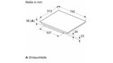 Serie 6 Induktionskochfeld 80 cm Schwarz, flächenbündig (integriert) PIE821HC1E PIE821HC1E-6