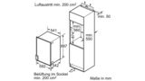 Serie | 4 Kühlschrank integrierbar Flachscharnier mit Dekortüre KFR18A60 KFR18A60-3