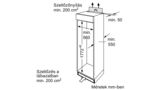 Serie | 2 Beépíthető, alulfagyasztós hűtő-fagyasztó kombináció KIV34V50 KIV34V50-5