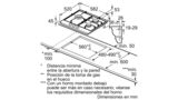Serie 4 Placa de gas 60 cm Acero inoxidable PGC6B5B90 PGC6B5B90-4