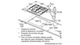 Serie 6 Placa de gas 60 cm Acero inoxidable PCH6A5B90 PCH6A5B90-7