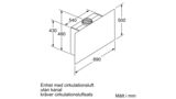 iQ500 Vägghängd köksfläkt 90 cm Klarglas med svart tryck, Svart LC97FLR61S LC97FLR61S-9